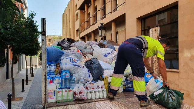 Alcantarilla recoge ocho toneladas de alimentos y ropa para los damnificados por el temporal de lluvias - 1, Foto 1