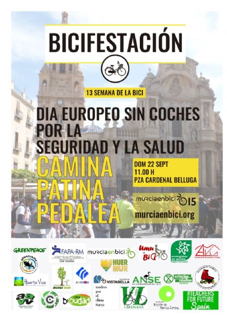 Bicifestación, día europeo sin coches. por la salud y la seguridad, camina, patina y pedalea - 1, Foto 1