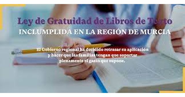 Podemos-Cieza: El gobierno de Murcia incumple la ley de gratuidad de los libros de texto - 1, Foto 1