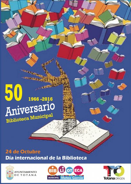 El próximo lunes, 24 de octubre, tendrá lugar un programa de actividades con motivo del 50 aniversario de la Biblioteca 