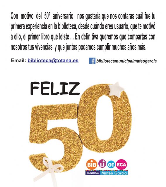 El próximo lunes, 24 de octubre, tendrá lugar un programa de actividades con motivo del 50 aniversario de la Biblioteca Mateo García, Foto 3