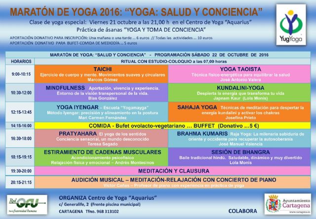 Un Maratón de Yoga y Meditación llega a Cartagena con más de doce horas de actividades - 1, Foto 1