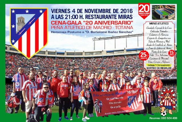 Se avecina un día grande de peñas Atléticas en el 20 aniversario de esta Peña Atletica de Totana