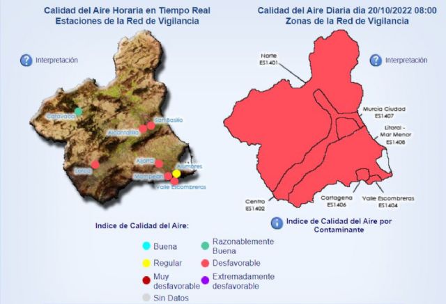 El nivel preventivo activado en el Valle de Escombreras por partículas en suspensión se amplía a Mompean y Alumbres - 1, Foto 1