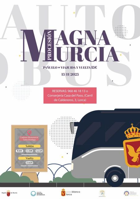 El Paso Blanco organiza viajes en autobús desde Lorca para acompañar al Cristo del Rescate en la Procesión Magna de Murcia - 1, Foto 1