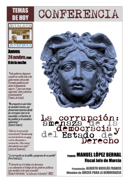 Conferencia del Fiscal Jefe de Murcia en el Club Atalaya - 1, Foto 1