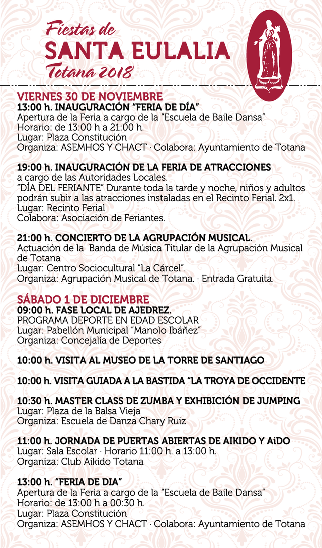 The program of the patron saint festivities of Santa Eulalia'2018, Foto 2