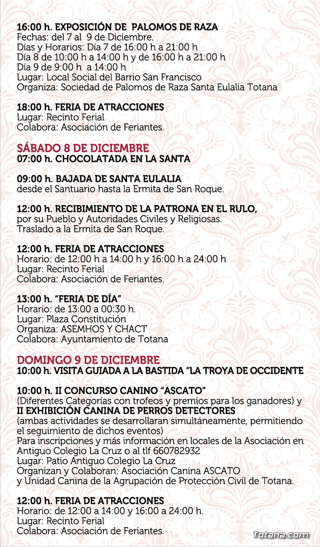 The program of the patron saint festivities of Santa Eulalia'2018, Foto 6