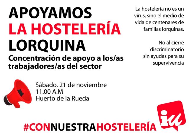 IU Lorca exigirá en el Pleno las ayudas directas para la hostelería y anima al sector a movilizarse - 1, Foto 1