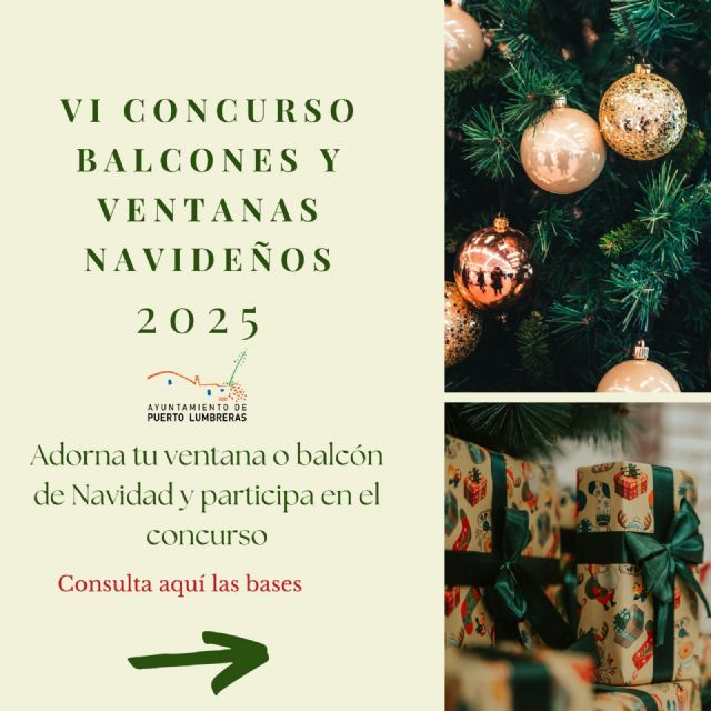 El Ayuntamiento de Puerto Lumbreras abre el plazo de inscripción para participar en el VI Concurso de Balcones y Ventanas Navideños - 1, Foto 1