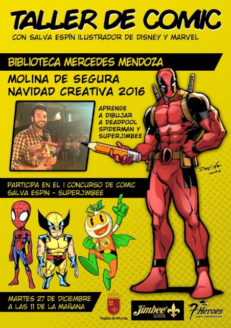 La Biblioteca Mercedes Mendoza de Molina de Segura organiza un taller de cómic, a cargo de Salva Espín, el martes 27 de diciembre - 1, Foto 1