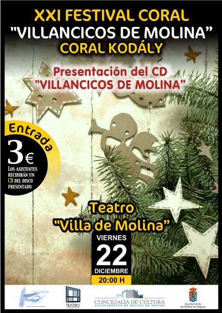 El XXI Festival Coral Villancicos de Molina se celebra el viernes 22 de diciembre en el Teatro Villa de Molina - 1, Foto 1
