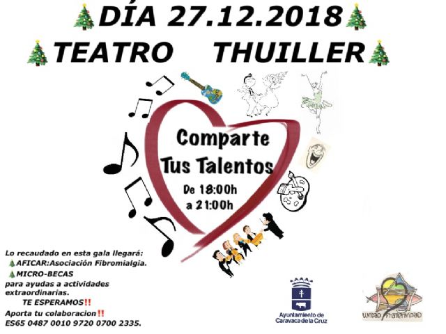 La gala benéfica ‘Comparte tus talentos’ se celebra el 27 de diciembre en el Thuillier - 1, Foto 1