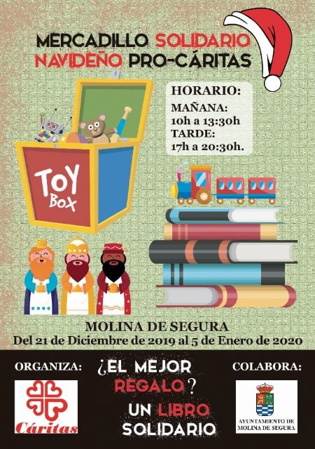 Cáritas de Molina de Segura, en colaboración con el Ayuntamiento de la localidad, organiza el VIII Mercadillo Solidario Navideño Pro-Cáritas - 1, Foto 1