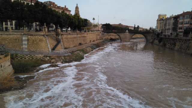 Huermur denuncia de nuevo las espumas aparecidas hoy en el Río Segura a su paso por Murcia - 2, Foto 2