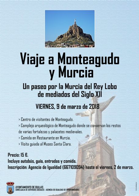 La Concejalía de Igualdad y Servicios Sociales organiza un viaje a Monteagudo y a Murcia por la conmemoración del Día de la Mujer - 1, Foto 1