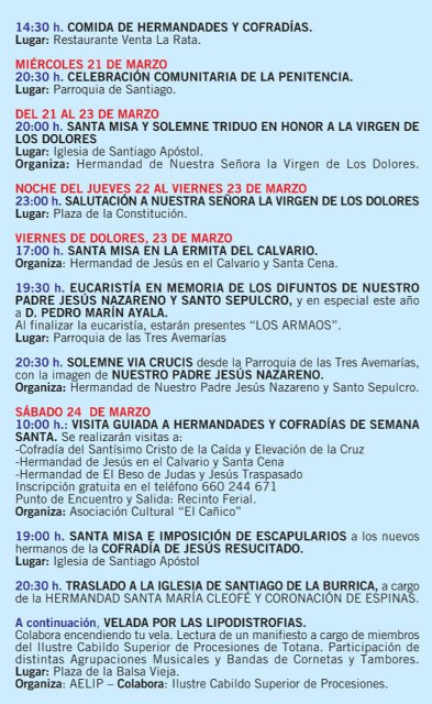 Se presenta el tríptico informativo con el programa de las actividades de la Cuaresma y Semana Santa 2018, Foto 6