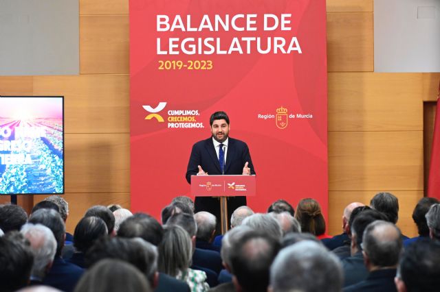 López Miras: “No ha sido una legislatura fácil, pero la Región de Murcia ha avanzado gracias al impulso de todos” - 2, Foto 2