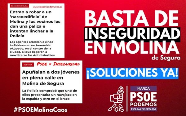 El PP de Molina de Segura reclama una vez más al Gobierno local PSOE que proponga medidas o que acepte las suyas para evitar la okupación ilegal, tras los nuevos incidentes ocurridos en nuestra ciudad - 1, Foto 1