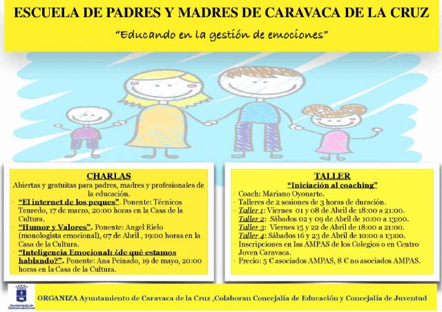 Abierta la inscripción en el taller de iniciación al coaching de la 'Escuela de Padres y Madres' - 1, Foto 1