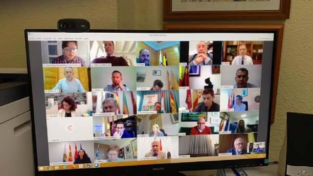 Videoconferencia entre el Presidente de la Región de Murcia y los alcaldes y alcaldesas - 1, Foto 1