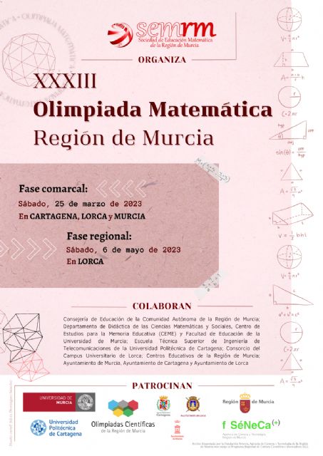 XXXIII olimpiada matemática de la Región de Murcia - 1, Foto 1
