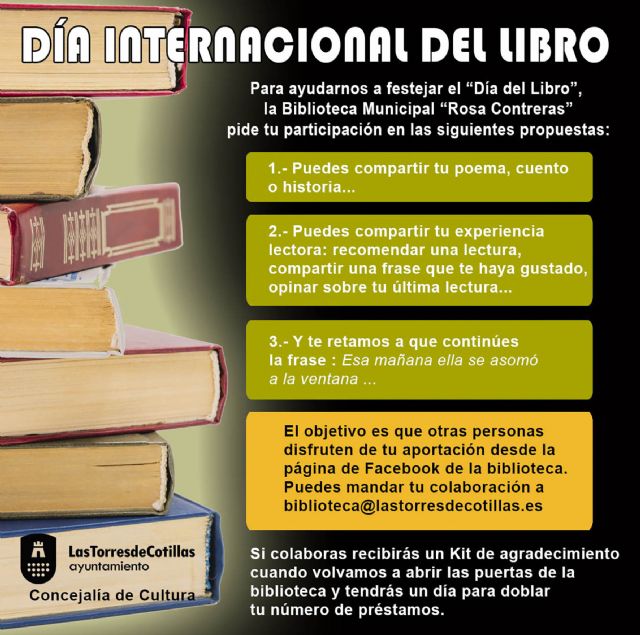 La Concejalía de Cultura y la biblioteca municipal celebran el Día del Libro invitando a compartir experiencias literarias - 1, Foto 1