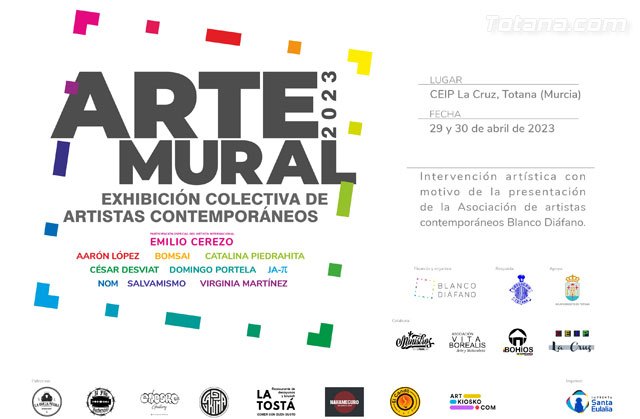 Diez artistas pintarán en directo un mural en Totana - 1, Foto 1