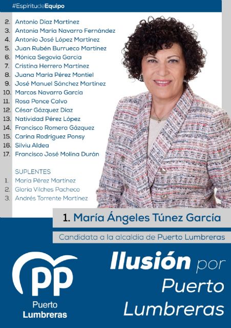 María Ángeles Túnez da a conocer la candidatura completa del Partido Popular de Puerto Lumbreras para las elecciones del 28 de mayo - 4, Foto 4