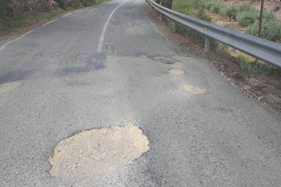 Piden a la Dirección General de Carreteras el acondicionamiento y reparación de la carretera RM-503 Bullas-Aledo, a su paso por el término municipal de Totana, para la mejora de la seguridad vial, Foto 2