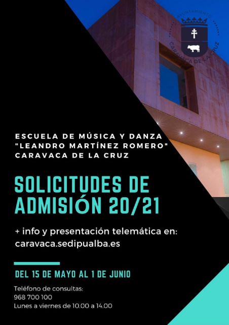 Abierto hasta el 1 de junio el plazo de admisión en las más de veinte modalidades de estudio de la Escuela Municipal de Música y Danza de Caravaca - 1, Foto 1
