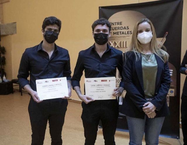 Dos alumnos del Conservatorio Profesional de Música Maestro Jaime López de Molina de Segura ganan el primer premio de música de cámara del Concurso Entre Cuerdas y Metales - 1, Foto 1