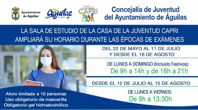 La Sala de Estudio de la Casa de la Juventud Capri amplía su horario durante el periodo de exámenes - 1, Foto 1