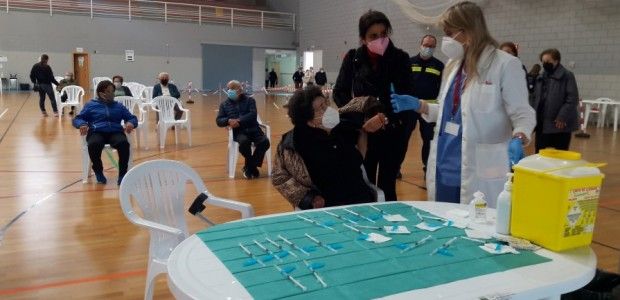 El PP solicita la instalación de carpas para crear zonas de sombra en los accesos al área de vacunación masiva ubicada en el complejo deportivo Felipe VI - 1, Foto 1