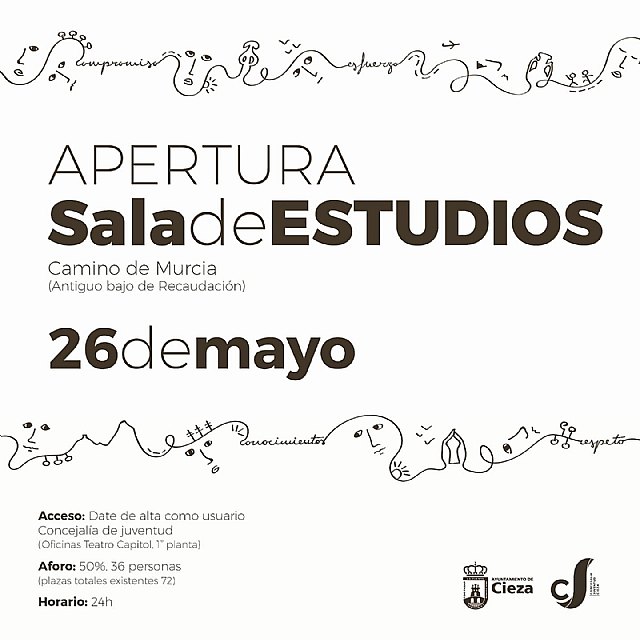 La nueva sala de estudio del Camino de Murcia adelantará su apertura para atender a los jóvenes en la época de exámenes - 1, Foto 1