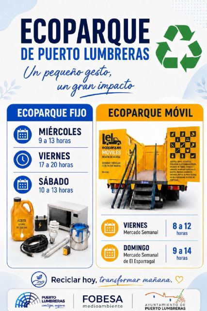 El Ayuntamiento de Puerto Lumbreras impulsa el reciclaje con la reapertura, ampliación y mejora del servicio de Ecoparque - 3, Foto 3