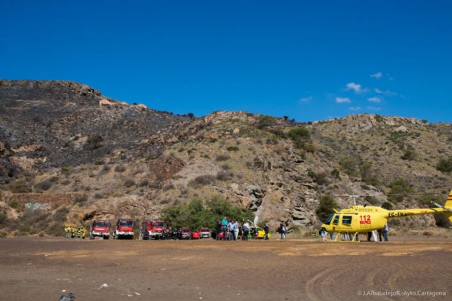 El alcalde destaca la colaboración entre instituciones en el control del incendio de El Gorguel - 3, Foto 3