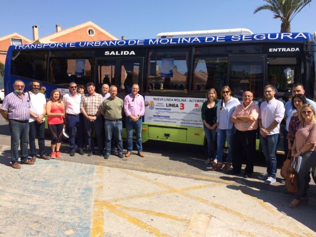 El servicio de autobús de la nueva Línea 3 entre el casco urbano de Molina de Segura y la urbanización Altorreal se pone en marcha el jueves 22 de junio - 1, Foto 1