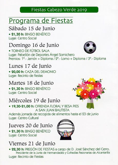 Llegan los días fuertes de las Fiestas del barrio de Cabezo Verde, en Alcantarilla, en honor a San Juan Bautista - 3, Foto 3