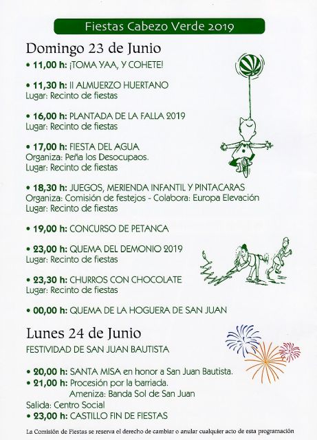 Llegan los días fuertes de las Fiestas del barrio de Cabezo Verde, en Alcantarilla, en honor a San Juan Bautista - 5, Foto 5