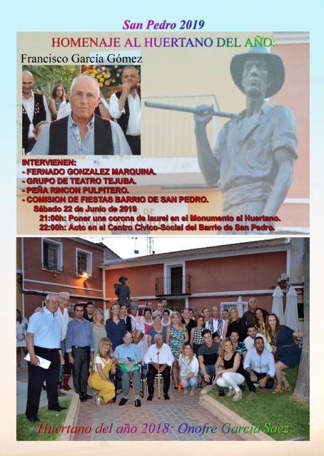 Las fiestas de San Pedro arrancarán con el homenaje al huertano del año - 1, Foto 1