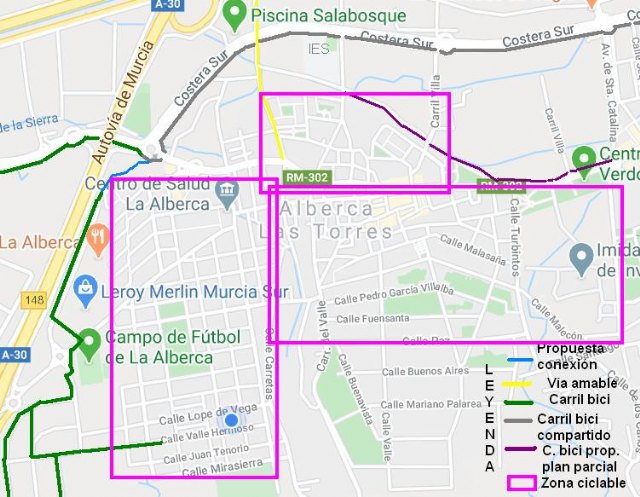 La Asociación de Vecinos de La Alberca insta al Ayuntamiento a que acelere la creación de carriles bici que unan las pedanías con el casco urbano - 1, Foto 1