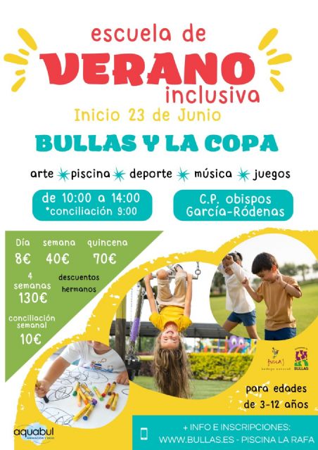 Bullas abre el plazo de inscripción para la Escuela de Verano Inclusiva 2026 Bullas abre el plazo de inscripción para la Escuela de Verano Inclusiva 2026