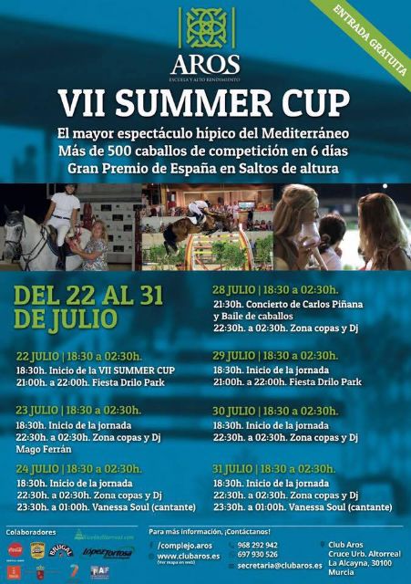 Arranca mañana en Murcia la  Summer Cup Aros, seis días de competición hípica - 1, Foto 1