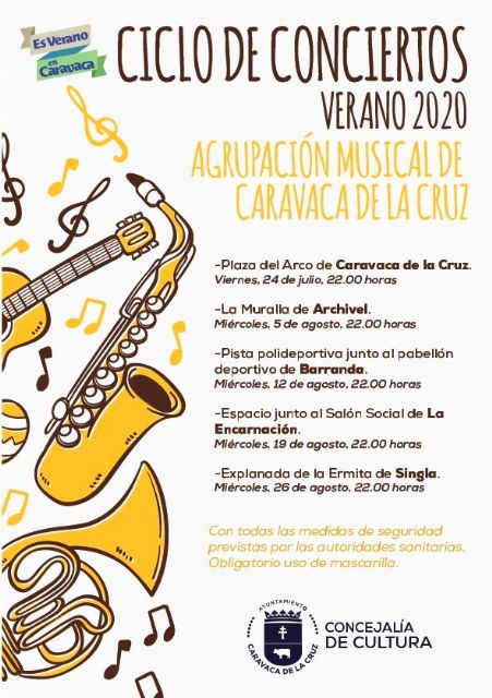 La Agrupación Musical de Caravaca de la Cruz ha preparado un ciclo de conciertos que comienza este viernes en la Plaza del Arco y visitará las pedanías de Archivel, Barranda, La Encarnación y Singla - 4, Foto 4