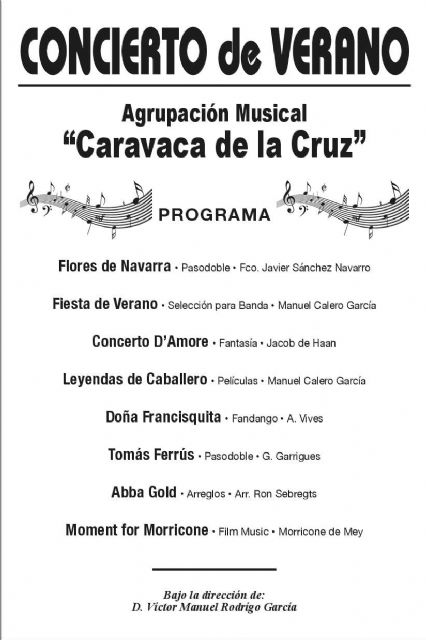 La Agrupación Musical de Caravaca de la Cruz ha preparado un ciclo de conciertos que comienza este viernes en la Plaza del Arco y visitará las pedanías de Archivel, Barranda, La Encarnación y Singla - 5, Foto 5