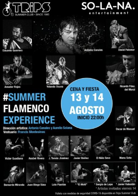 20 Grandes del Flamenco convertirán a La Manga en la Capital del Verano mediterráneo al acoger en TRIPS la Cena - Espectáculo #SUMMER FLAMENCO EXPERIENCE - 1, Foto 1