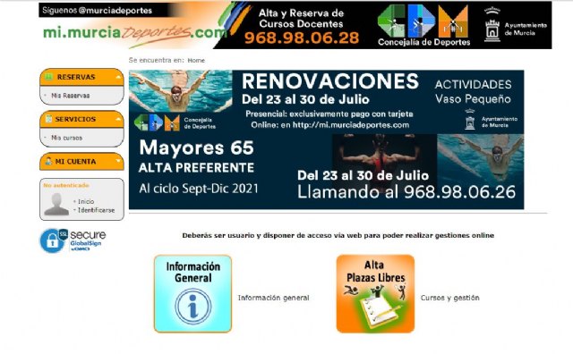 Deportes abre del 23 al 30 de julio el periodo de preinscripción en actividades acuáticas para mayores de 65 años - 1, Foto 1