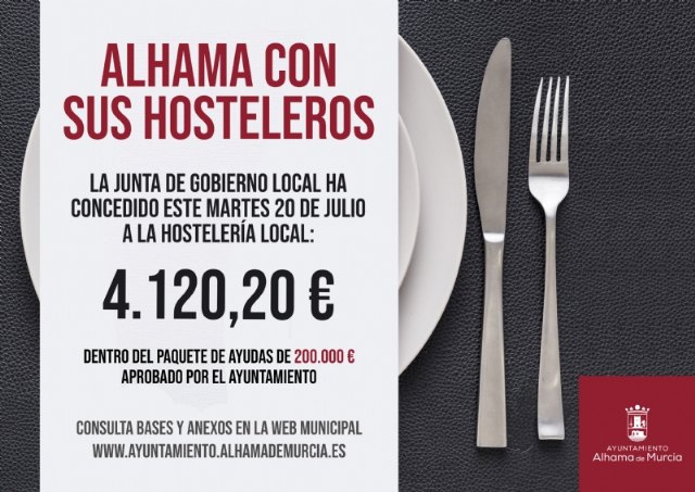 La Junta de Gobierno aprueba las ltimas solicitudes de ayuda a la hostelera de Alhama, Foto 1