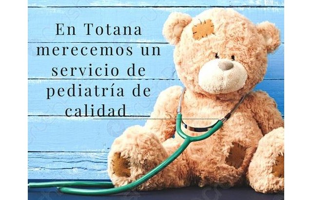La asociación Mamaespuña denuncia que el servicio de pediatría en Totana tiene un funcionamiento deficitario o nulo